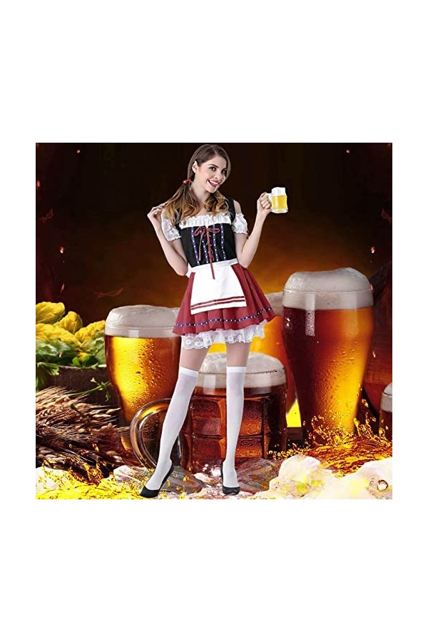 Robe de soubrette allemande sexy pour femme – Costume de fête de la bière – Doux et formel – Costume de costumade authentique
