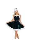QJWM Costumes De Performance Pour Femmes Adultes Robe Sexy Courte Costumes De Noël Robe À Capuche Fantaisie À Fourrure Costum