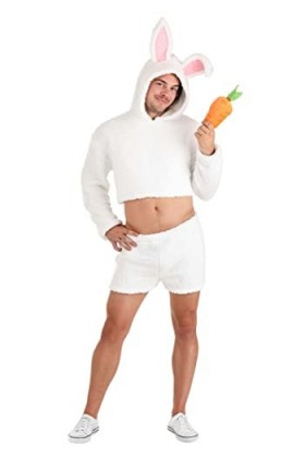Bayi Co. Mens Sexy White Bunny Fancy Dress Costume Medium