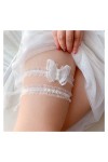 COLIFAS Mariage Nuptiale Jarretière Ceinture Stretch Dentelle Costume pour Mariage Couleur : Style A, Taille : 40-60CM 15.7-