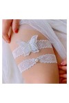 COLIFAS Mariage Nuptiale Jarretière Ceinture Stretch Dentelle Costume pour Mariage Couleur : Style A, Taille : 40-60CM 15.7-