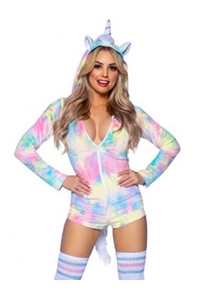 Leg Avenue Unicorn Tie-dye Romper Déguisement Carnaval pour femme, S Multicolore 
