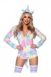 Leg Avenue Unicorn Tie-dye Romper Déguisement Carnaval pour femme, S Multicolore 