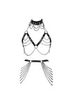 Femmes Full Cage Body Chain Harnais Cuir Jarretelles Ceintures Ensemble De Lingerie Taille Ceinture Punk Gothique Festival Ha