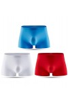 Fnho Sexy Hommes,String Homme Sexy Elephant,Boxer en Soie glacée, sous-vêtements Sexy Respirants 3 Paquets -C 3-Pack _XL