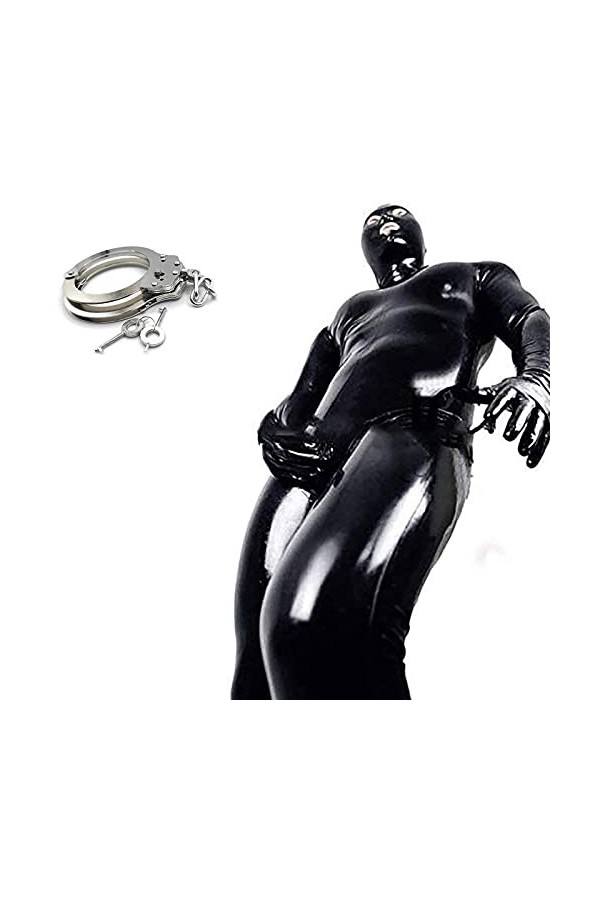 FASZFSAF Brillant en Cuir Verni Homme Catsuit Plein Hommes Design Sexy Latex Eng vêtements en Caoutchouc Fermeture à glissièr