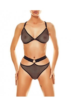 anais apparel Ensemble de lingerie AA052439, Noir , S-M