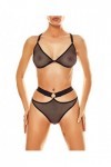 anais apparel Ensemble de lingerie AA052439, Noir , S-M