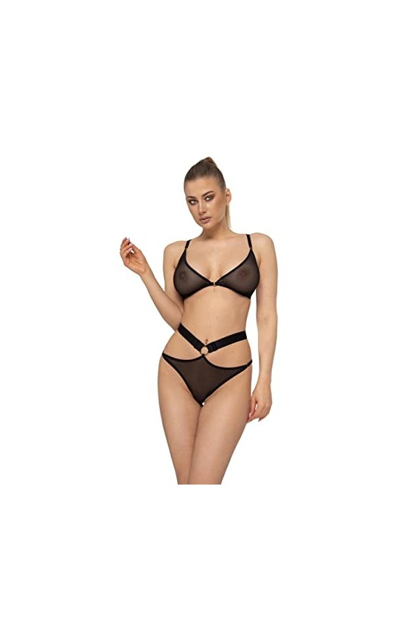 anais apparel Ensemble de lingerie AA052439, Noir , S-M