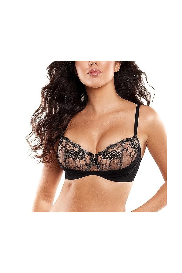 Axami Soutien-Gorge Non-Rembourré V-10521, Noir,90G