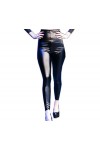 DCIUSTFHE Femmes Sexy Latex Ammoniaque Décontracté Taille Haute Zip Maigre Pantalon en Cuir Boîte De Nuit Barres DS Scène Vêt