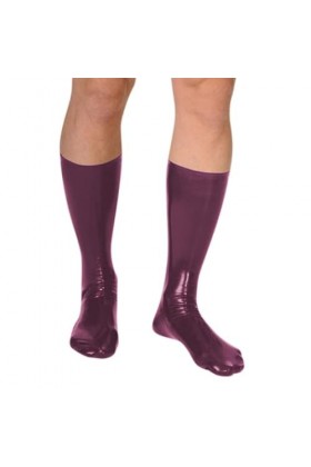PVC Latex Socks Unsex Men Women High Tube Fetish Socks Seamless Socks Tight Fit Knee Stockings slim high Toes Club Wear
