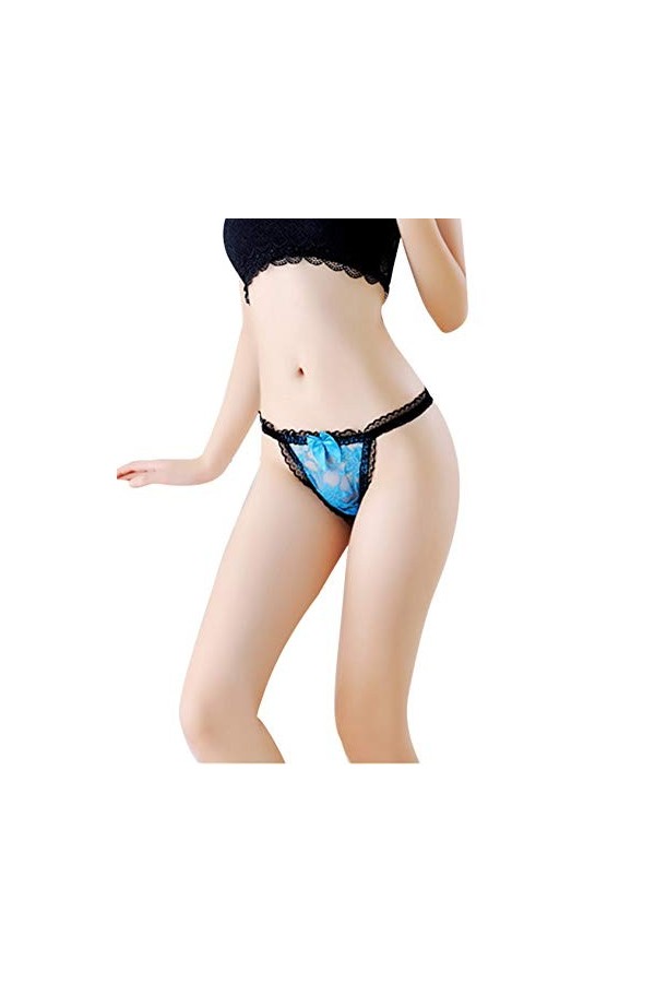 Letuwj Culotte Sexy de Forme J sous Vetement Femme Tres Sexy Violet Taille Unique