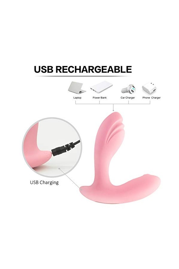 Vîbrômâssêur Fémmé telephone ôêüf Vîbrø Mini-????? culotte V?b???te V?b?? Femme Póîńt Ġ St?m?l?t??r Télécommande Sans Fil - V