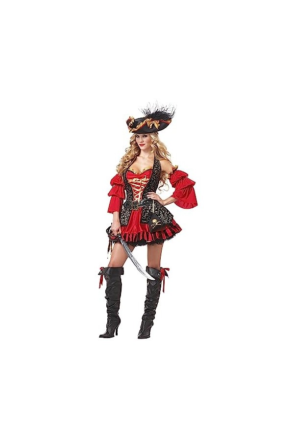 CALIFORNIA COSTUMES Déguisement Pirate rouge pour femme - Premium - Rouge - S 38/40 