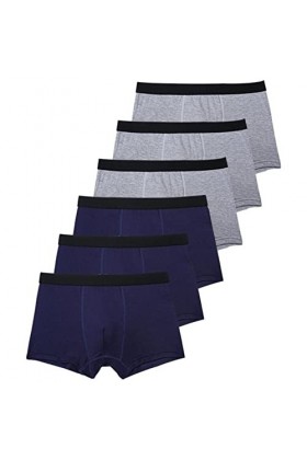 NAZARR 6 pièces/Ensemble Noir Boxer sous-vêtements Hommes Boxeurs Bambou Hommes sous-vêtements Hommes Culottes Shorts Respira