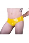 IDOBLO Culottes en Latex De sous-vêtements en Caoutchouc Jaune pour Hommes Faits À La Main Personnaliser,Blanc,XXL