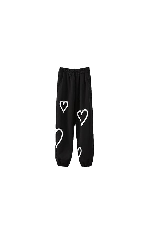 Hip Hop Femmes Pantalons Printemps Été Ample Surdimensionné Taille Haute Femme Pantalons De Survêtement Imprimé Dame Pantalon
