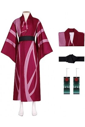 Foanja Déguisement Shinazugawa Sanemi Adulte Cosplay Demon Slayer Corps Shinazugawa Sanemi Complet Anime Uniforme Kimono et B