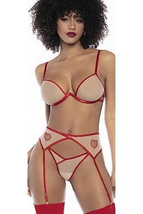 Mapalé by Espiral Ensemble trois pièces 8819 pour femme, Nude/Rouge, Small-medium
