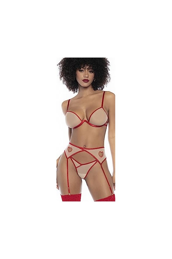 Mapalé by Espiral Ensemble trois pièces 8819 pour femme, Nude/Rouge, Small-medium