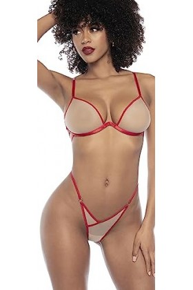 Mapalé by Espiral Ensemble trois pièces 8819 pour femme, Nude/Rouge, Small-medium