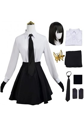 Foanja Akiko Yosano Déguisement Femme Cosplay Bungo Stray Dogs Médecin Akiko Yosano Compléter Anime Uniforme et Perruques pou