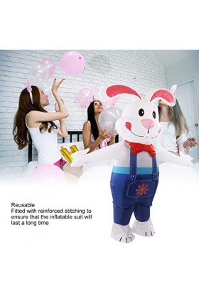 Changor Lapin Gonflable de Pâques, Costume de Lapin Gonflable Coutures Renforcées Réutilisables Imperméables pour Mariage