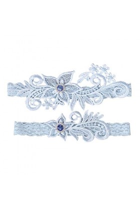 Trjgtas Dames Ceinture 1 Paire Mariage Occidental mariée jarretière Dentelle Strass mariée Pied décor Ornements Floraux