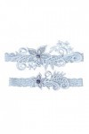 Trjgtas Dames Ceinture 1 Paire Mariage Occidental mariée jarretière Dentelle Strass mariée Pied décor Ornements Floraux