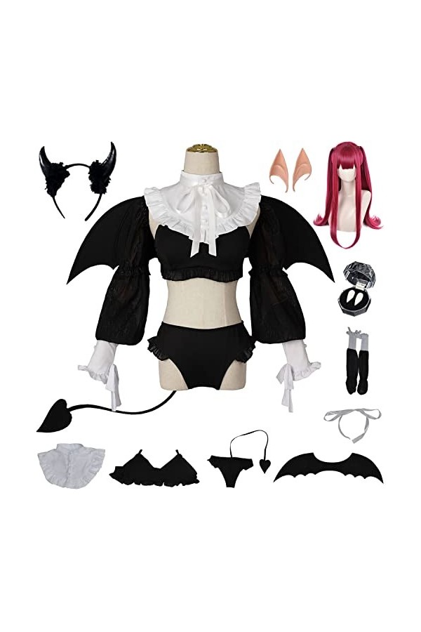 Foanja Kitagawa Marin Déguisement Femme Cosplay Anime Poupée Kitagawa Marin Sexy Diable avec Queue Uniforme Complet Halloween