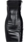 Robe sexy en cuir verni pour femme Noir, Noir , taille unique