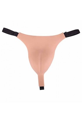 CRODRES String en Silicone Culotte pour Homme Cachette Sissy Culotte Camel ContrôLe des Orteils sous-VêTements pour Transgenr