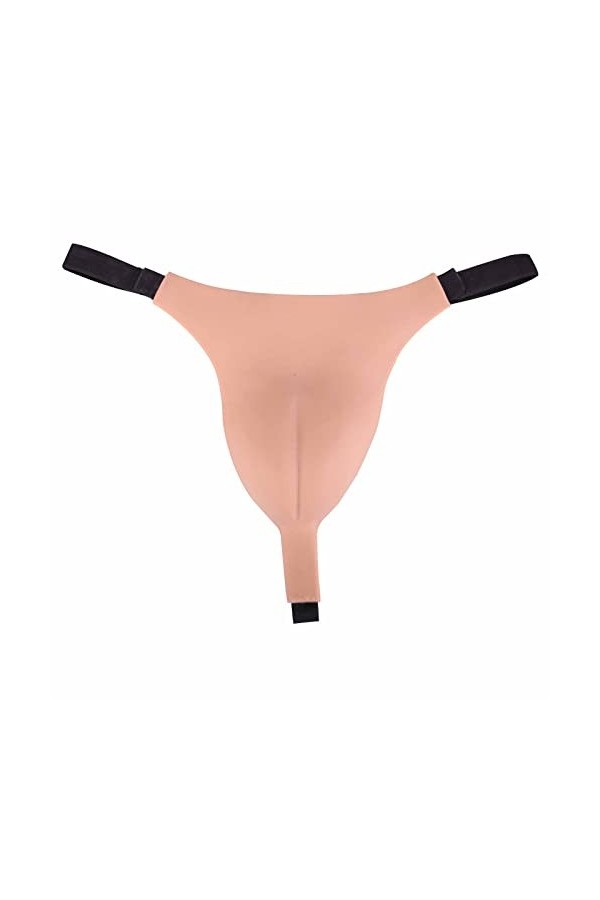 CRODRES String en Silicone Culotte pour Homme Cachette Sissy Culotte Camel ContrôLe des Orteils sous-VêTements pour Transgenr