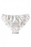Yannaky Culottes Femmes Mesdames Sexy Real Silk Briefs sans Couture 2 Packs-White,L 50Kg-62Kg