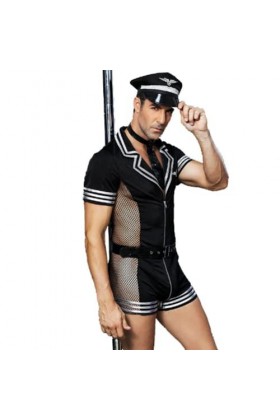 HSQSMWJ Mankini Homme Underwear Sexy Police Uniform Cosplay Color:One Size 