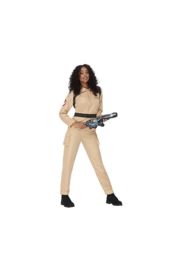 Smiffys Costume pour femme sous licence officielle Ghostbusters, 52568M, Beige, M-UK Size 12-14