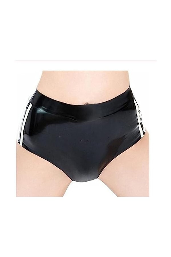 Short Noir En Caoutchouc Latex Pour Femmes Sexy Fait À La Main Avec,Tel Quel,S