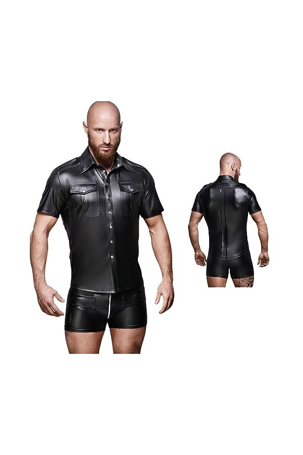 JYDQM en Cuir Verni des Hommes Européens Et Américains Moulants Sexy PVC Costumes De Scène Boîte De Nuit De Doublure À Manche