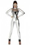 JYDQM Pièce DArgent Araignée Pvc Costume Modèles Féminins Équipés DUniformes De Service De Jeux De Boîte De Nuit Cosplay Se