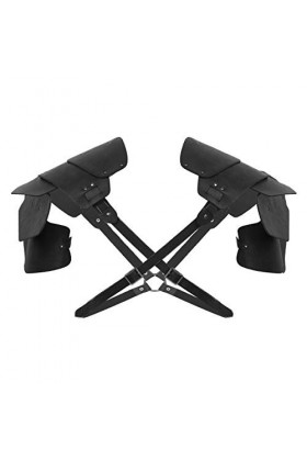 Mengsiy Ceinture de Harnais de Poitrine réglable for Hommes Sexy Chauds avec Armure dépaule discothèque Rave Costume de Perf