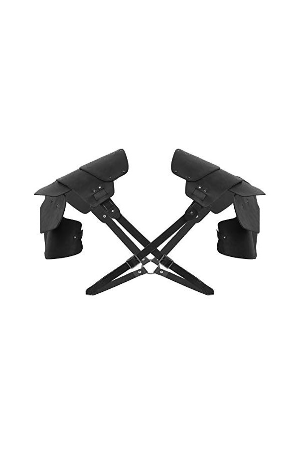 Mengsiy Ceinture de Harnais de Poitrine réglable for Hommes Sexy Chauds avec Armure dépaule discothèque Rave Costume de Perf