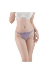 ZHINIAN Culottes sexy en maille transparente pour femme - String pour femme, violet, M