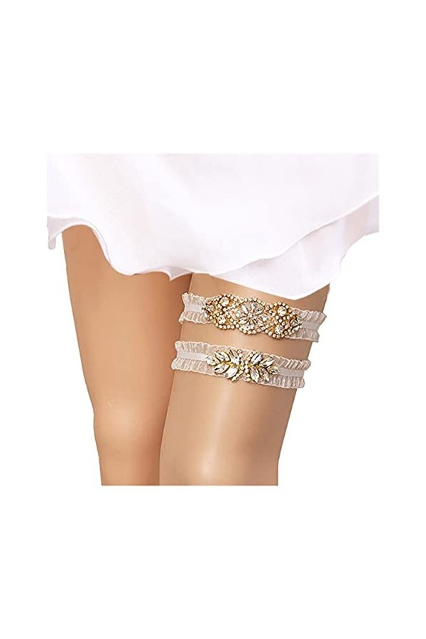 COLIFAS Dentelle Jambe Jarretière Arc Jarretière Ceinture Sexy Mariée Cadeau De Mariage Fournitures De Mariage Couleur : 2, 