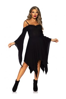 Leg Avenue Cotton bell sleeved dress Déguisement Carnaval pour femme, XL Noir 