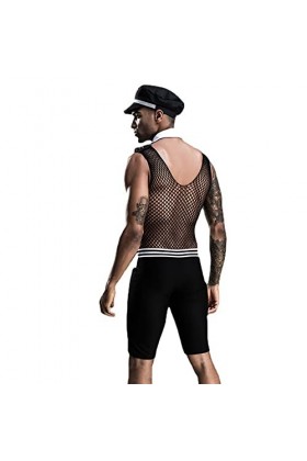 Ensemble de sous-vêtements sexy et tendance pour homme - Lingerie décontractée - Vêtements de maison - Pyjama uniforme de ten