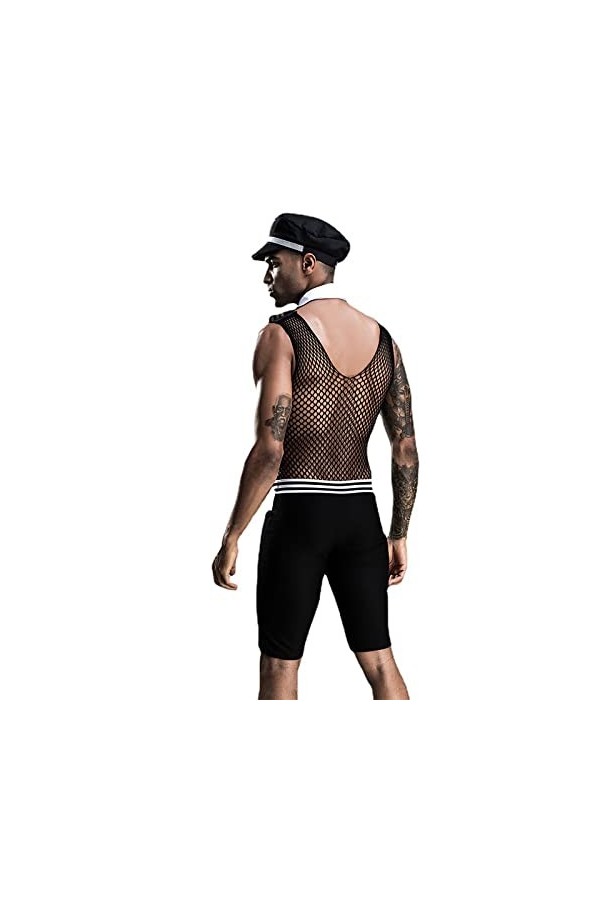 Ensemble de sous-vêtements sexy et tendance pour homme - Lingerie décontractée - Vêtements de maison - Pyjama uniforme de ten