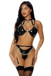 Forplay Link to Me Ensemble de Lingerie pour Femme Noir Taille L