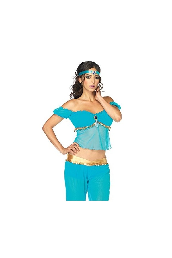 Leg Avenue Arabian Beauty Adult Sized Costumes, Turquoise, M EUR 40-42 Femme