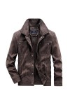 CUTeFiorino Veste de moto en cuir pour homme - Aspect daim - Léger - Fermeture éclair - Avec poches - Veste dextérieur - Pou